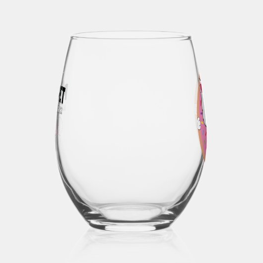 Poppet in een donut wijnglas zonder voet (Rechts)