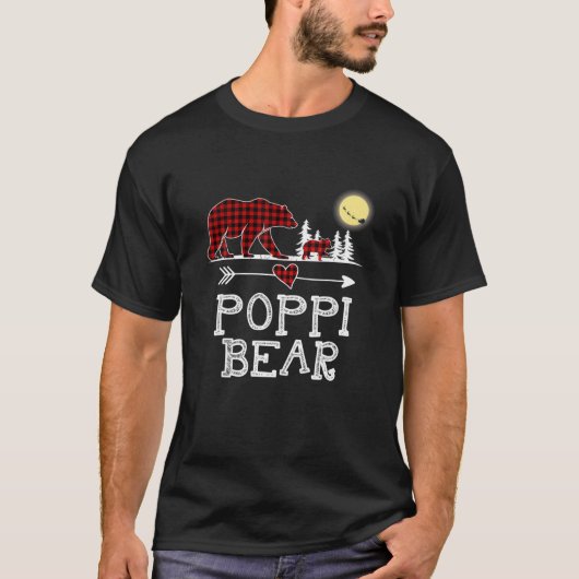 Poppi Beer Kerstmis Pajama Red Pset Buffalo T-shirt (Voorkant)