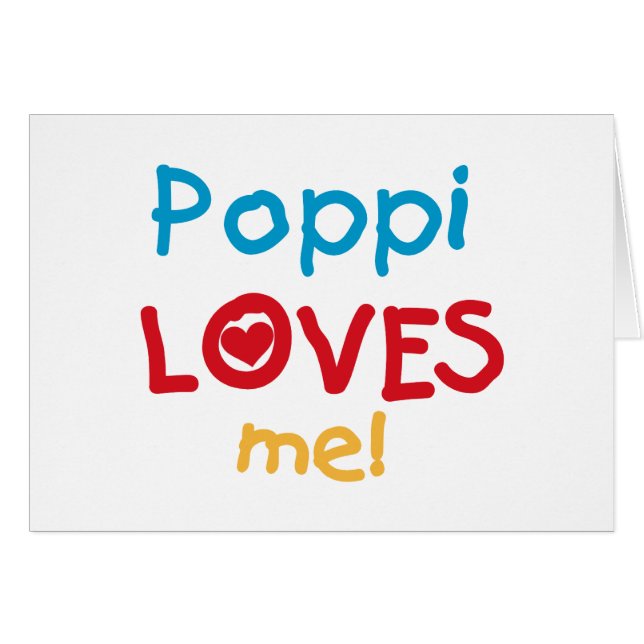 Poppi Loves Me T-shirts en geschenken (Voorkant Horizontaal)