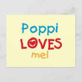 Poppi Loves Me T-shirts en geschenken Briefkaart (Voorkant)