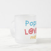 Poppi Loves Me T-shirts en geschenken Matglas Koffiemok (Voorkant links)
