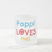 Poppi Loves Me T-shirts en geschenken Matglas Koffiemok (Center)