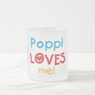 Poppi Loves Me T-shirts en geschenken Matglas Koffiemok