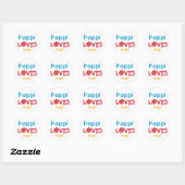 Poppi Loves Me T-shirts en geschenken Ronde Sticker (Vel)