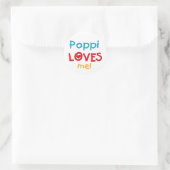 Poppi Loves Me T-shirts en geschenken Ronde Sticker (Tas)