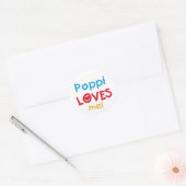 Poppi Loves Me T-shirts en geschenken Ronde Sticker (Envelop)