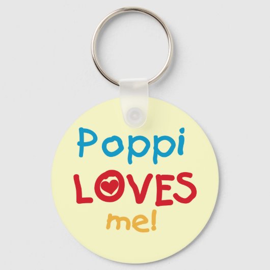 Poppi Loves Me T-shirts en geschenken Sleutelhanger (Voorkant)