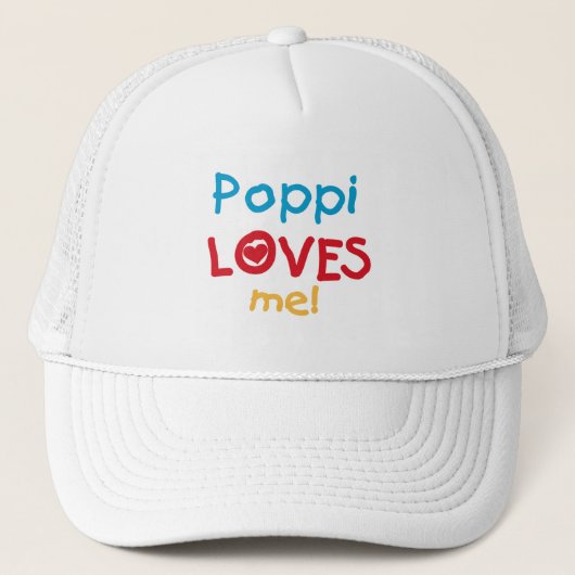 Poppi Loves Me T-shirts en geschenken Trucker Pet (Voorkant)