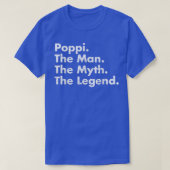 Poppi Man Myth Legend vader oom grootvader T-shirt (Design voorkant)