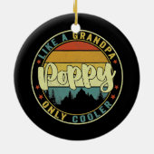 Poppie als een opa alleen koel grappige pap papave keramisch ornament (Achterkant)