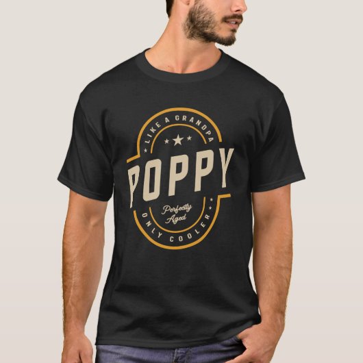 Poppie als een opa alleen maar koeler Funny T-shirt (Voorkant)