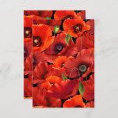 Poppie Bedankkaart (Voorkant / Achterkant)