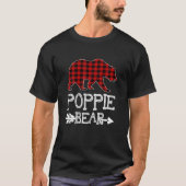 Poppie Beer Kerstmis Pajama Red Pset Buffal T-shirt (Voorkant)