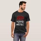 Poppie Beer Kerstmis Pajama Red Pset Buffal T-shirt (Voorkant volledig)