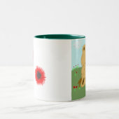 Poppie Beer Tweekleurige Koffiemok (Center)