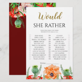 Poppie bloemen zou ze liever vrijgezellenfeest spe