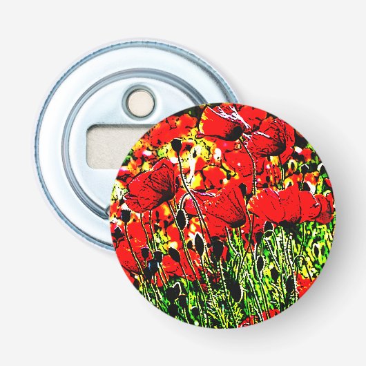 Poppie Button Flesopener (Voorkant)