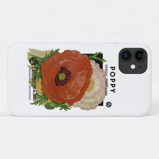 Poppie Case-Mate iPhone Case (Achterkant (horizontaal))