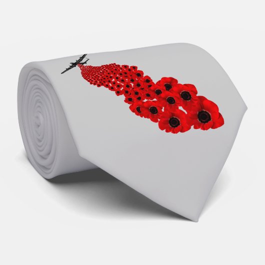 Poppie dag stropdas (Opgerold)