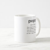 Poppie definitie grappige opa Vaderdag Koffiemok (Voorkant rechts)