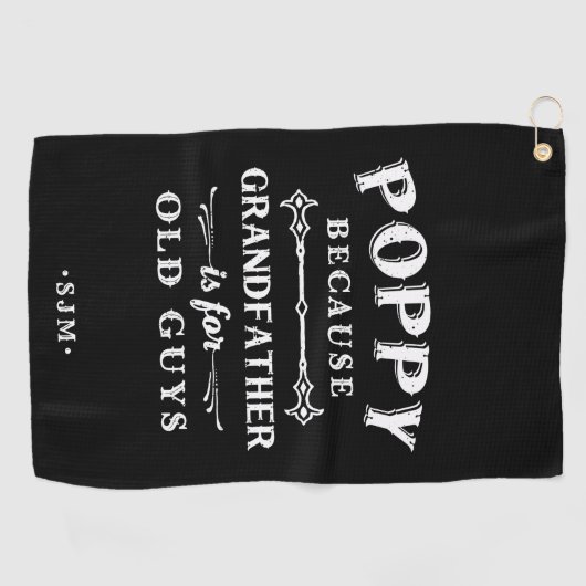 Poppie | Grootvader is voor oude jongens Golfhanddoek (Horizontaal)