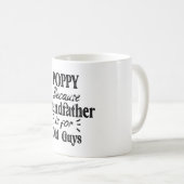 Poppie | Grootvader is voor oude jongens Vaderdag Koffiemok (Voorkant rechts)