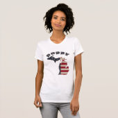 Poppie | Grootvader | Michigan Americana Grunge T-shirt (Voorkant volledig)