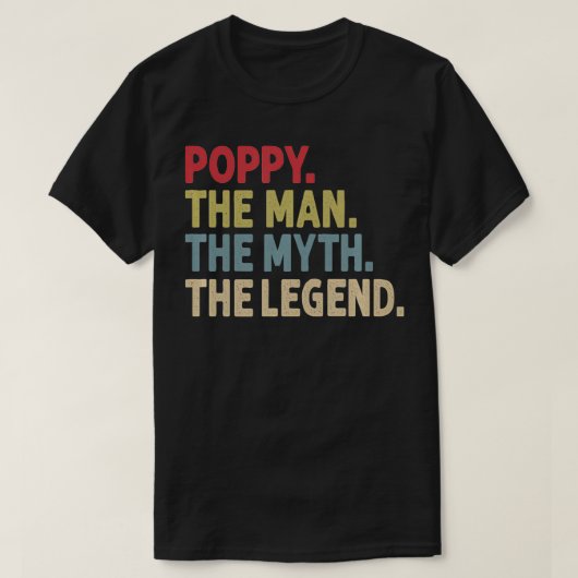 Poppie het Man De mythe de Legend Funny Grandpa Gi T-shirt (Design voorkant)