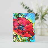 Poppie II Briefkaart (Staand voorkant)