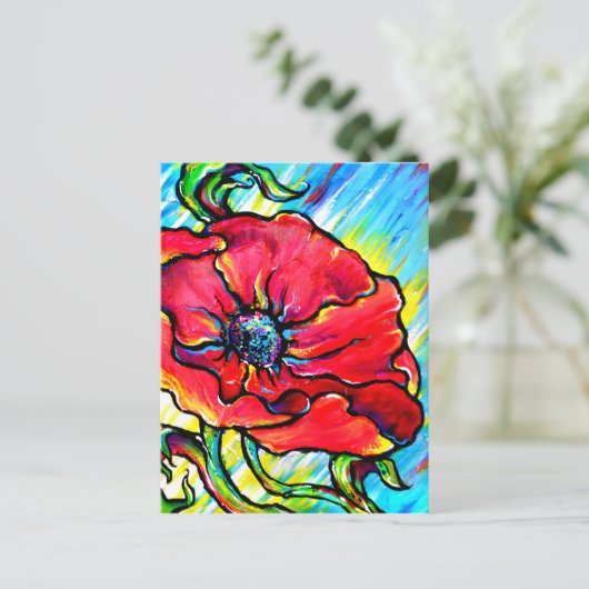 Poppie II Briefkaart (Staand voorkant)