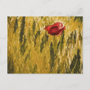 Poppie in het warmteveld briefkaart