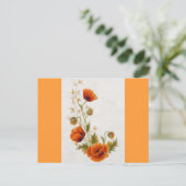 Poppie kunst briefkaart (Staand voorkant)