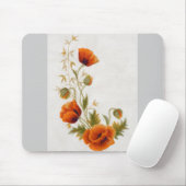 Poppie kunst muismat (Met muis)