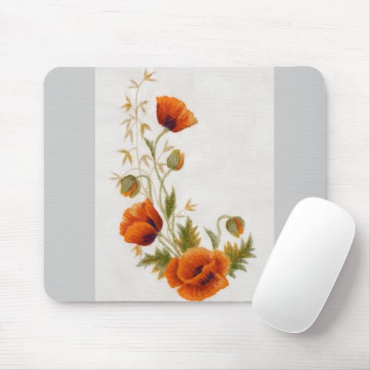 Poppie kunst muismat (Met muis)