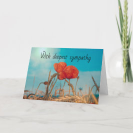 Poppie - met diepste sympathiekaart kaart