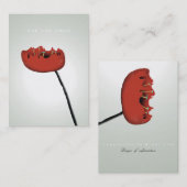 Poppie natuur maanlicht rood elegant visitekaartje (Voorkant / Achterkant)