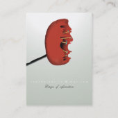 Poppie natuur maanlicht rood elegant visitekaartje (Achterkant)