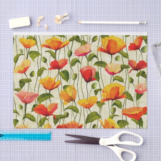 Poppie overal ontkoppeling tissuepapier (Craft)