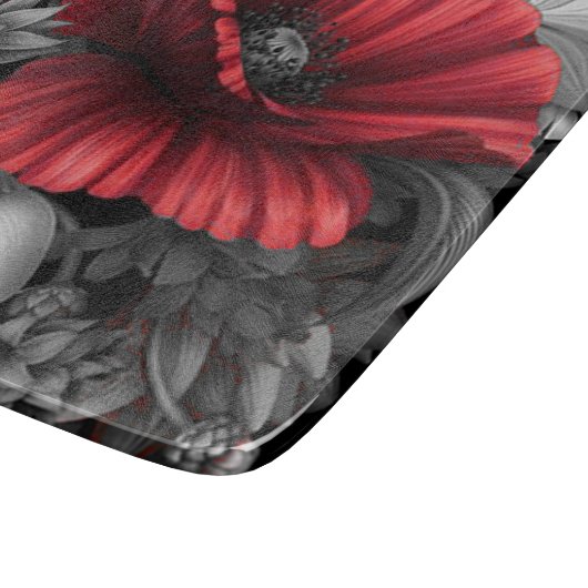 Poppie Poppen glas Snijplank (Hoek)