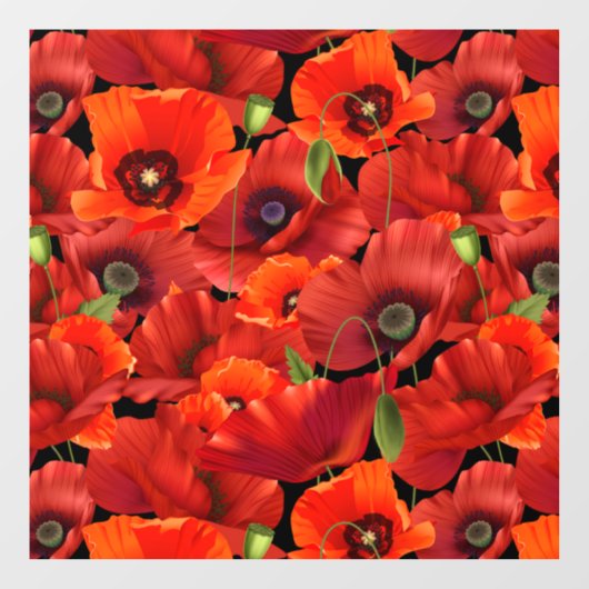 Poppie Raamsticker (Vel)