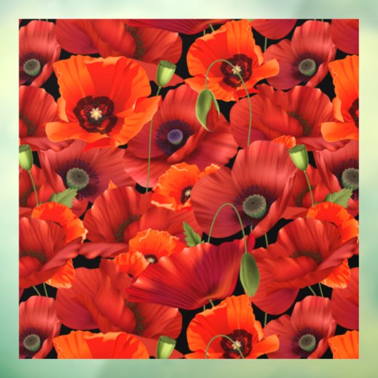 Poppie Raamsticker (Vel 3)