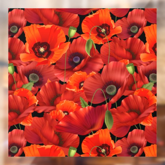 Poppie Raamsticker (Vel 2)