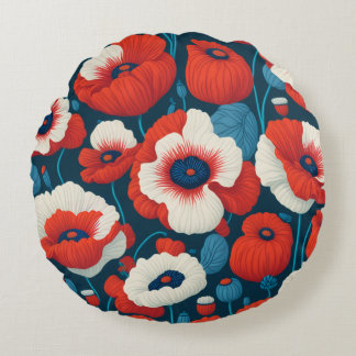 Poppie Rond Kussen