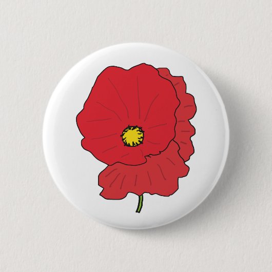 Poppie Ronde Button 5,7 Cm (Voorkant)
