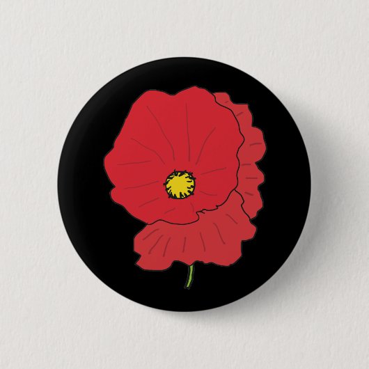 Poppie Ronde Button 5,7 Cm (Voorkant)