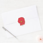Poppie Ronde Sticker (Envelop)