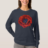 Poppie uitgesneden t-shirt (Voorkant)