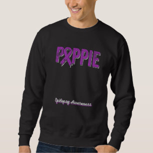 Poppie van een Warrior Epilepsie Poppie Paarse Lin Trui