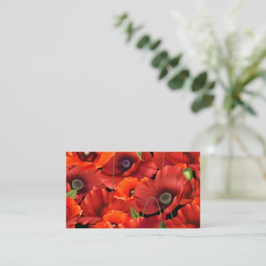 Poppie Visitekaartje (Staand voorkant)