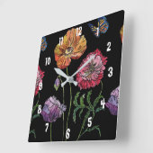 Poppie Waterverf Colouful Womans Kantoor klok (Hoek)